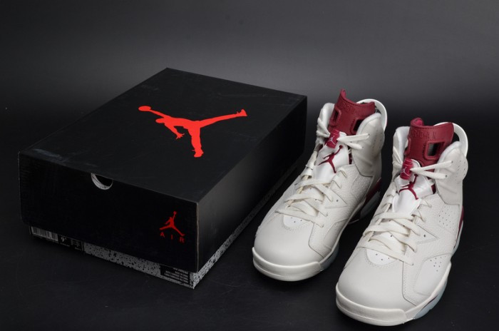 Air Jordan 6 Retro “Maroon” white 384664-116