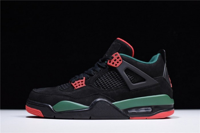 Air Jordan 4 NRG “GUCC” Black/Gorge Green-Varsity Red AQ3816-063
